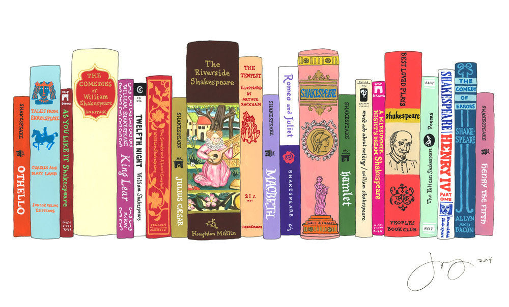 Shakespeare collection from Ideal Bookshelf via Simply Framed 