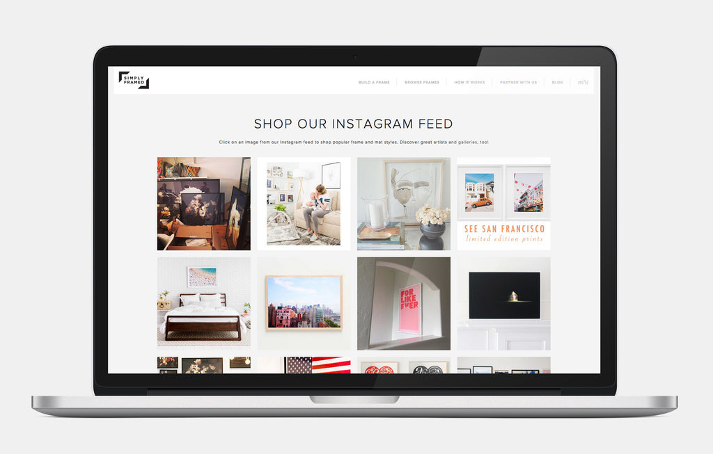 Shop for online custom framing via Simply Framed's Instagram account
