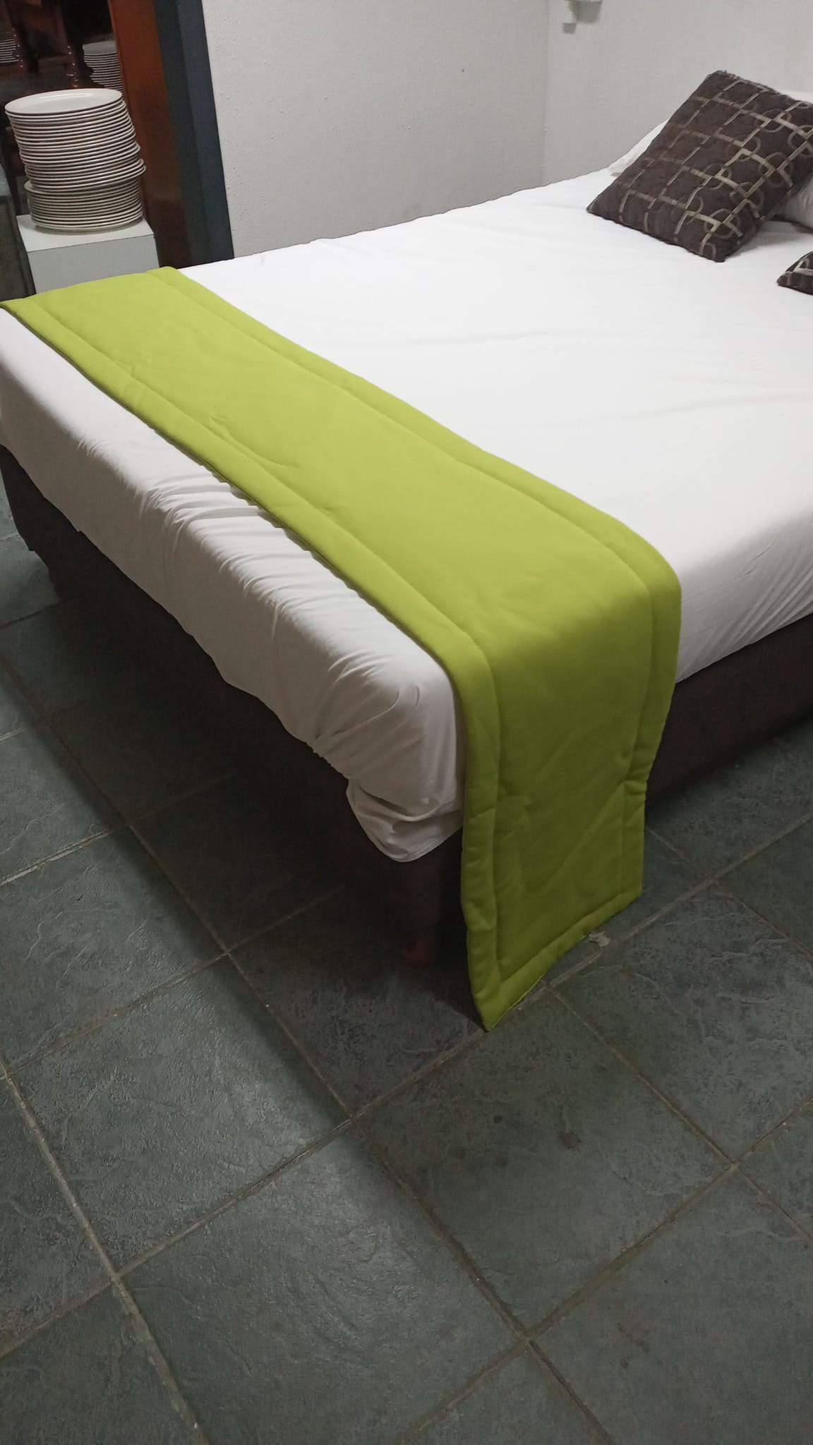 ventilatie Verbazing maagpijn Luxe bedloper groen 250x35 – Franks Spullen