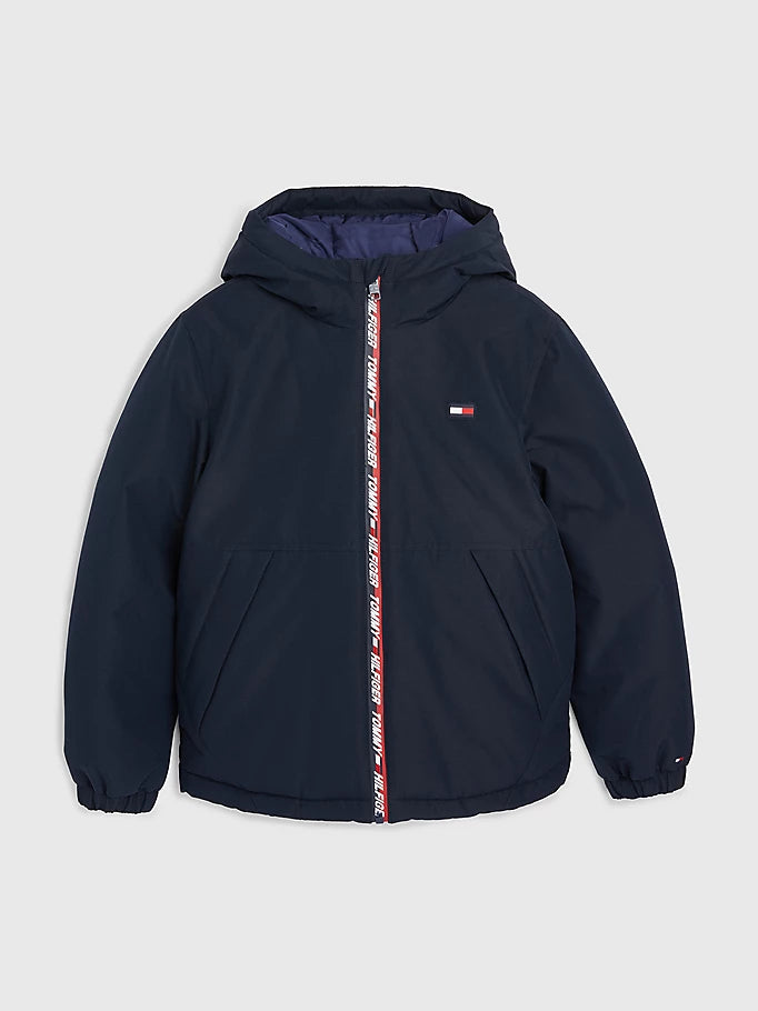 PIUMINO ESSENTIAL WATER REPELLENT. BAMBINO E RAGAZZO. TOMMY HILFIGER