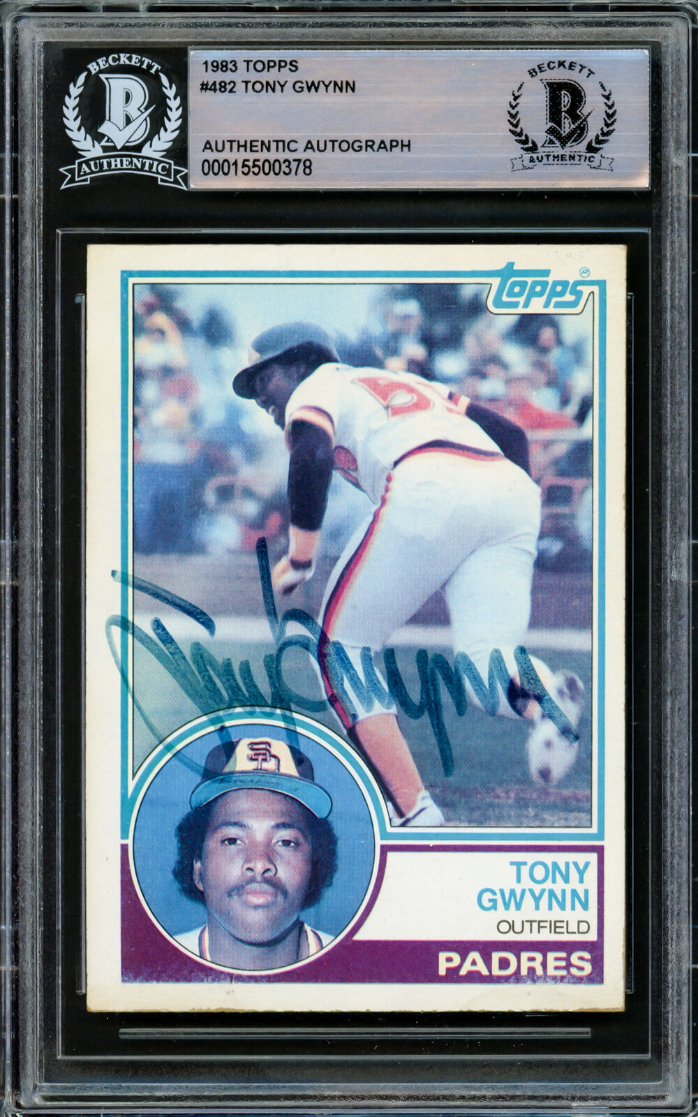 Tony Gwynn Autographed 1983 Topps Rookie Card #482 Padres Beckett #155 –  CollectibleXchange