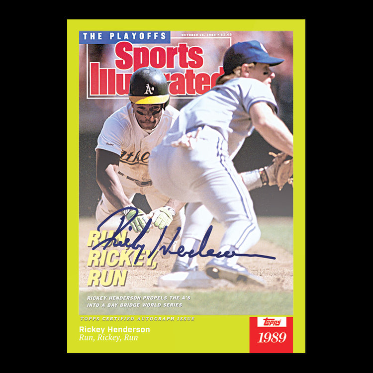 RICKEY HENDERSON SIGNED TOPPS x SPORTS ILLUSTRATED RUN, RICKEY