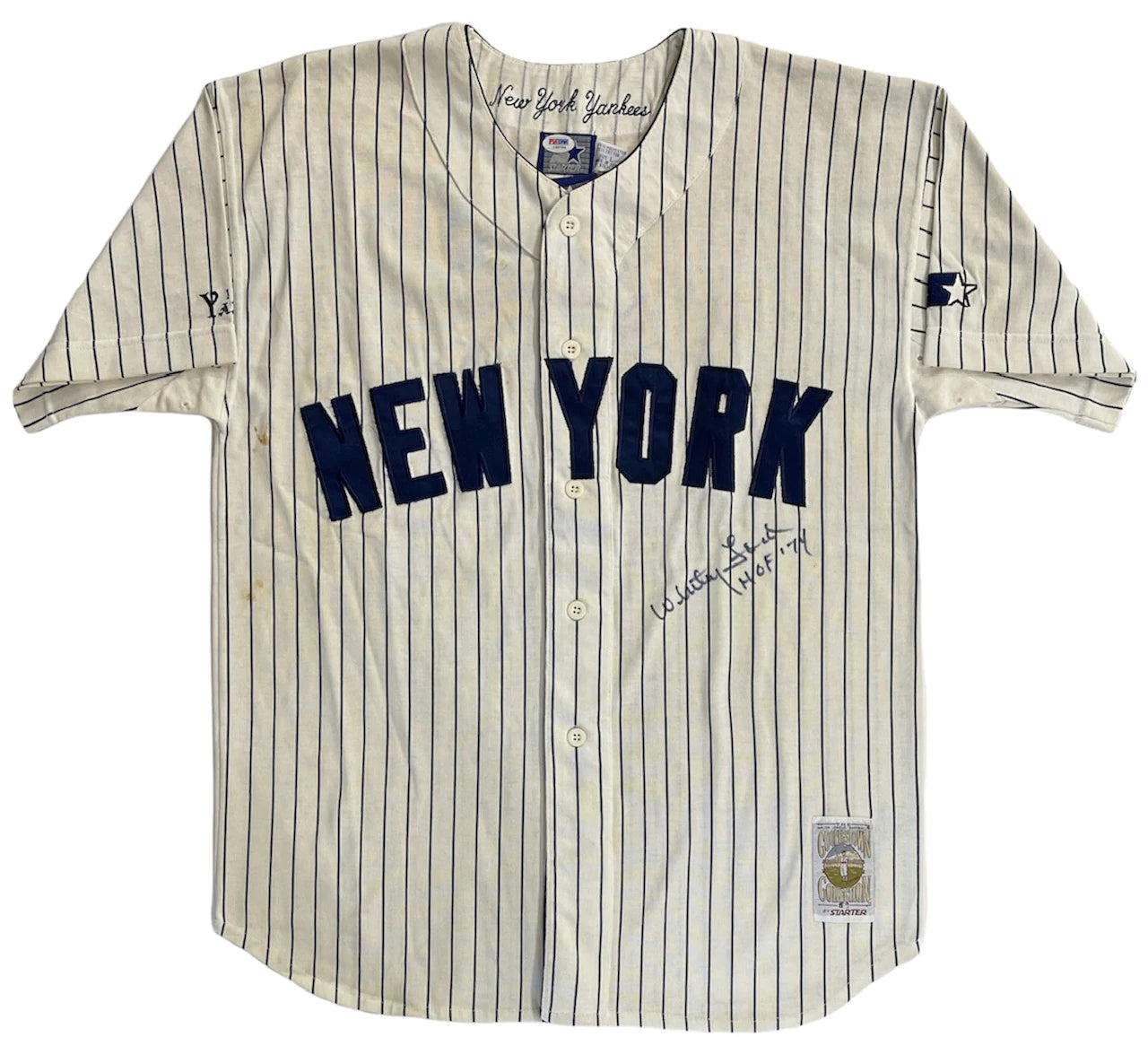 Whitey Ford signed Cooperstown Collection New York Yankees Starter