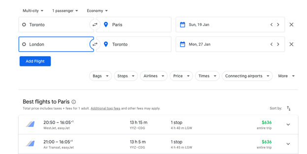How to Get Cheap Flights Using Google Flights Multi-City Flights