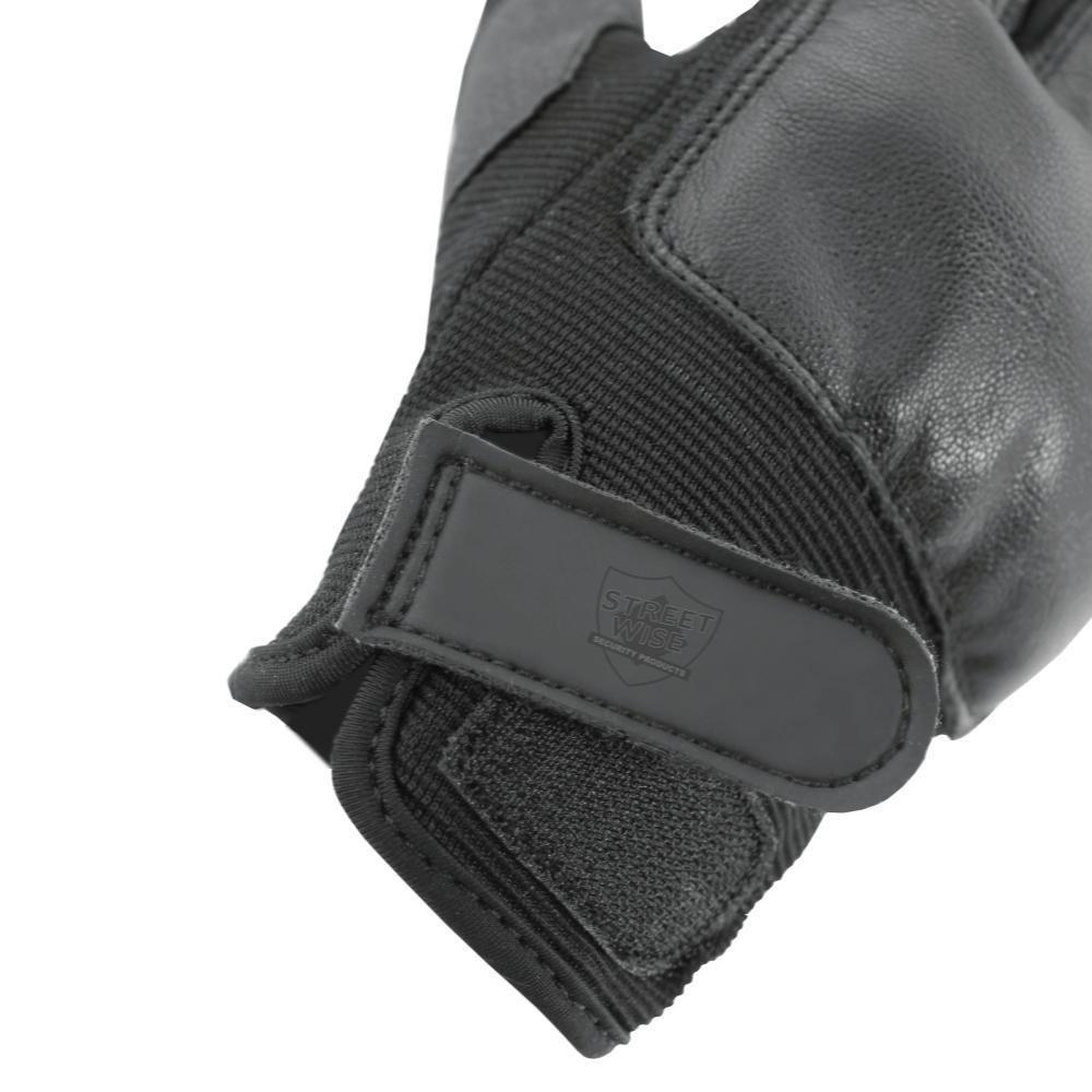 NEW GENUINE SAP GLOVES REAL BLACK LEATHER WITH PINK NYLON COMFORTABLE SIZE L 