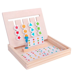 Juliana Math Toy Color match Fraction Board Educational Monterssori Wooden baby toys for Children