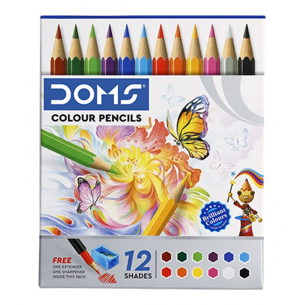 Doms Colour Pencils 12 Shades - SCOOBOO - DOMS