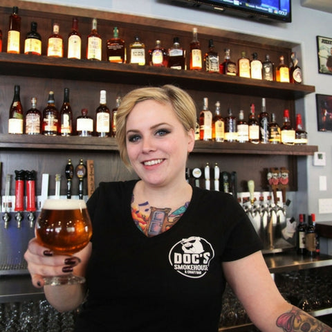 bartender serving beer