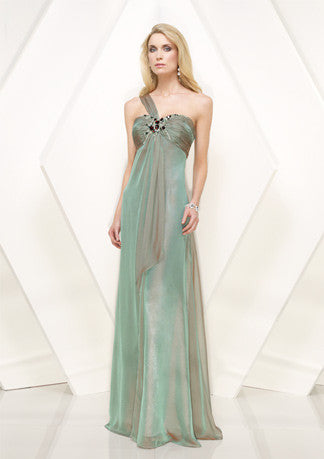 green empire waist dress