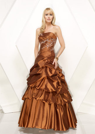 copper prom dress