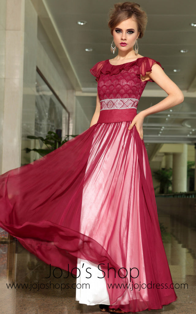modest-red-jewel-neck-short-sleeves-formal-prom-evening-cocktail-dress ...