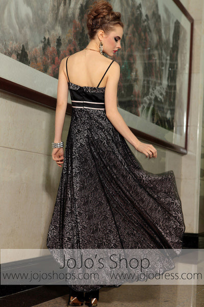 Black Lace Hi Low Straps Semi Formal Prom Evening Cocktail Dress Dq860 Jojo Shop 6835