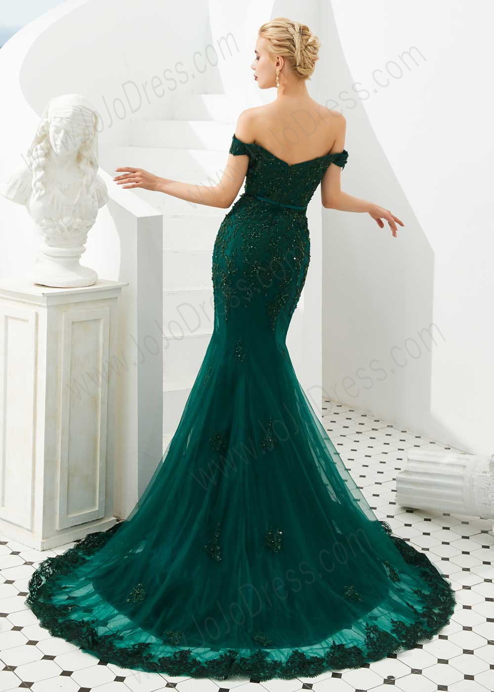 Emerald Green Mermaid Lace Prom Formal Dress En193335338 Jojo Shop 1493