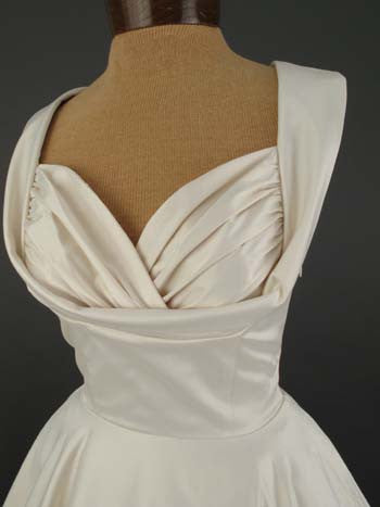 ivory satin gown