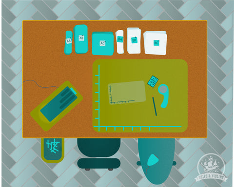 how to layout your sewing space when foundation paper piecing