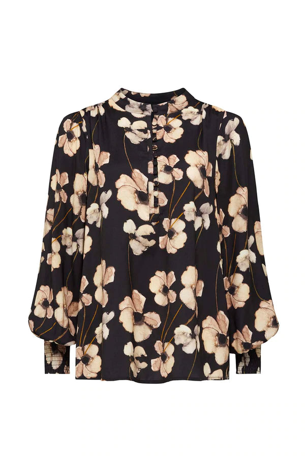Cable Beaumont Blouse - Wild Poppy