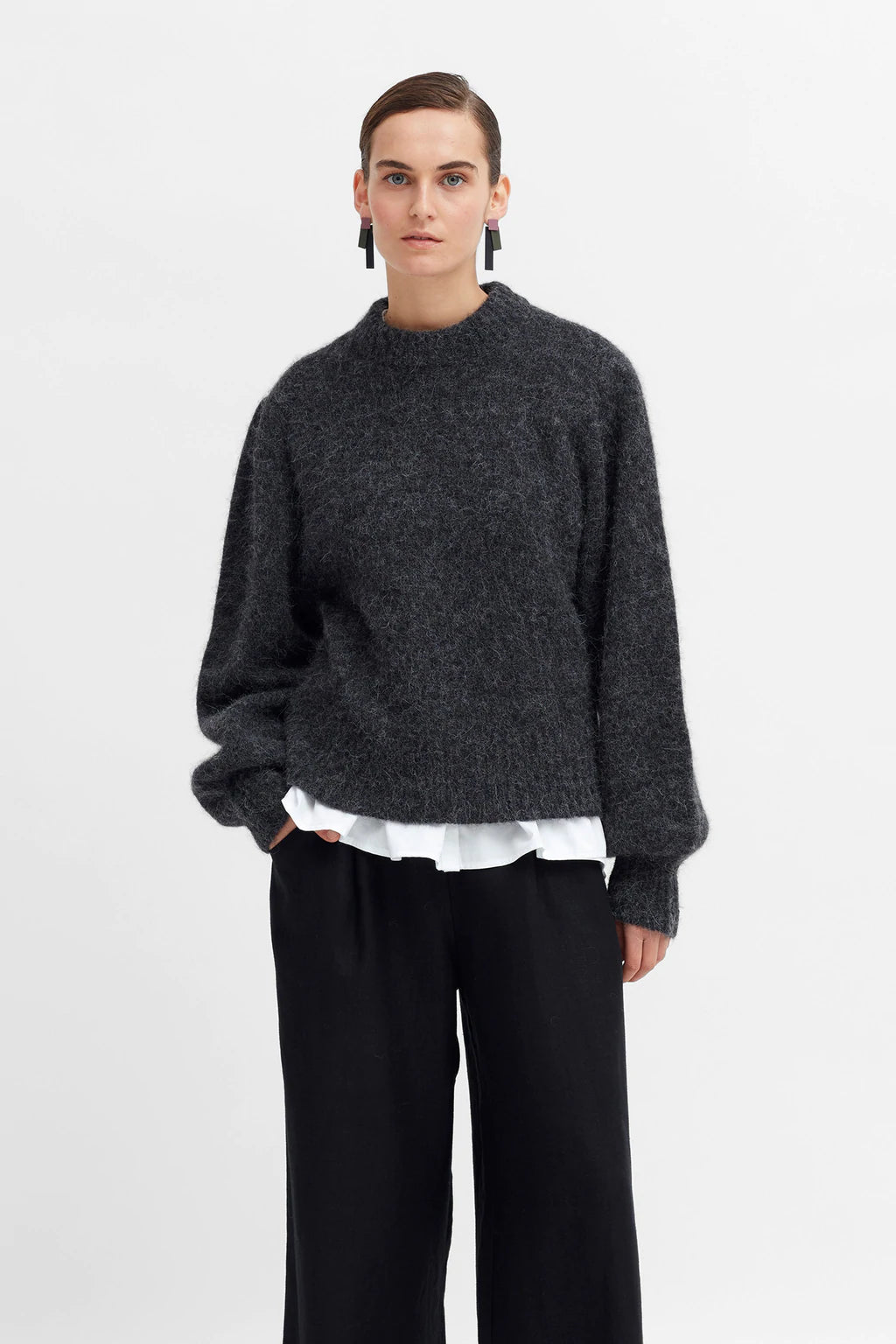 Elk Spikkel Sweater - Charcoal Melange