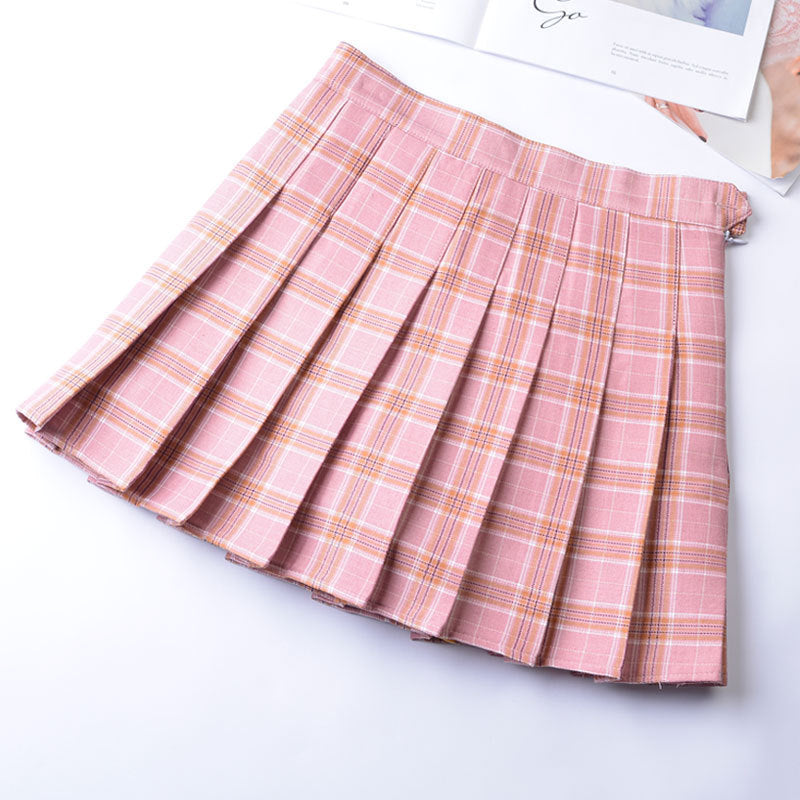 Blossom Plaid Pleated Mini Skirt Altupgrade