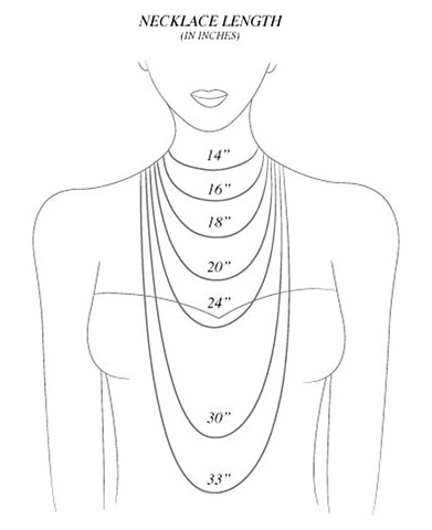 Check our handy necklace sizing chart below