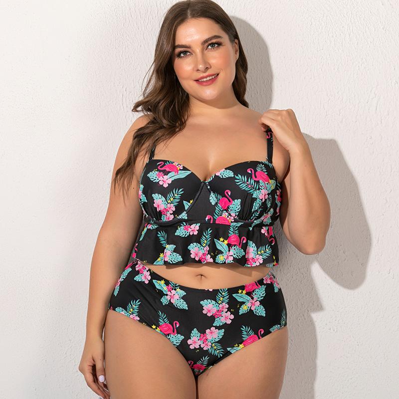 plus size flamingo bathing suit