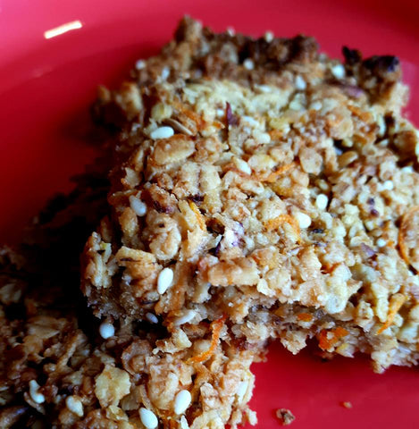 Healthy Oat Flapjacks with Carrot and Apple