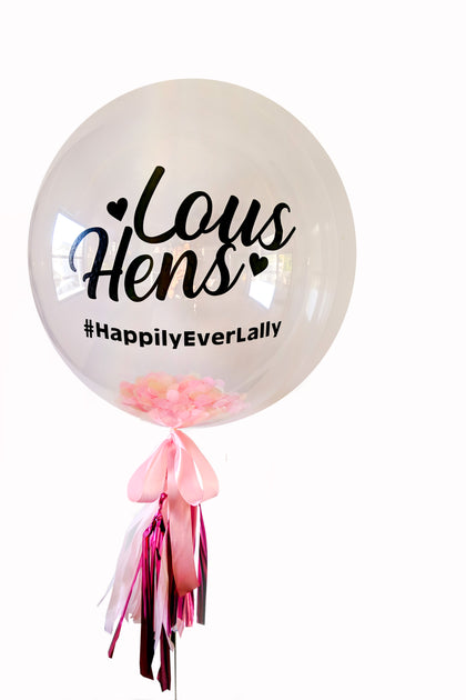 Inflated Bridal Shower Bang Bang Balloons