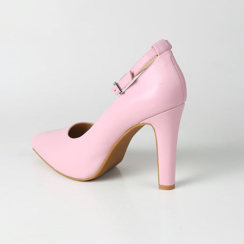 High heel pump in pink