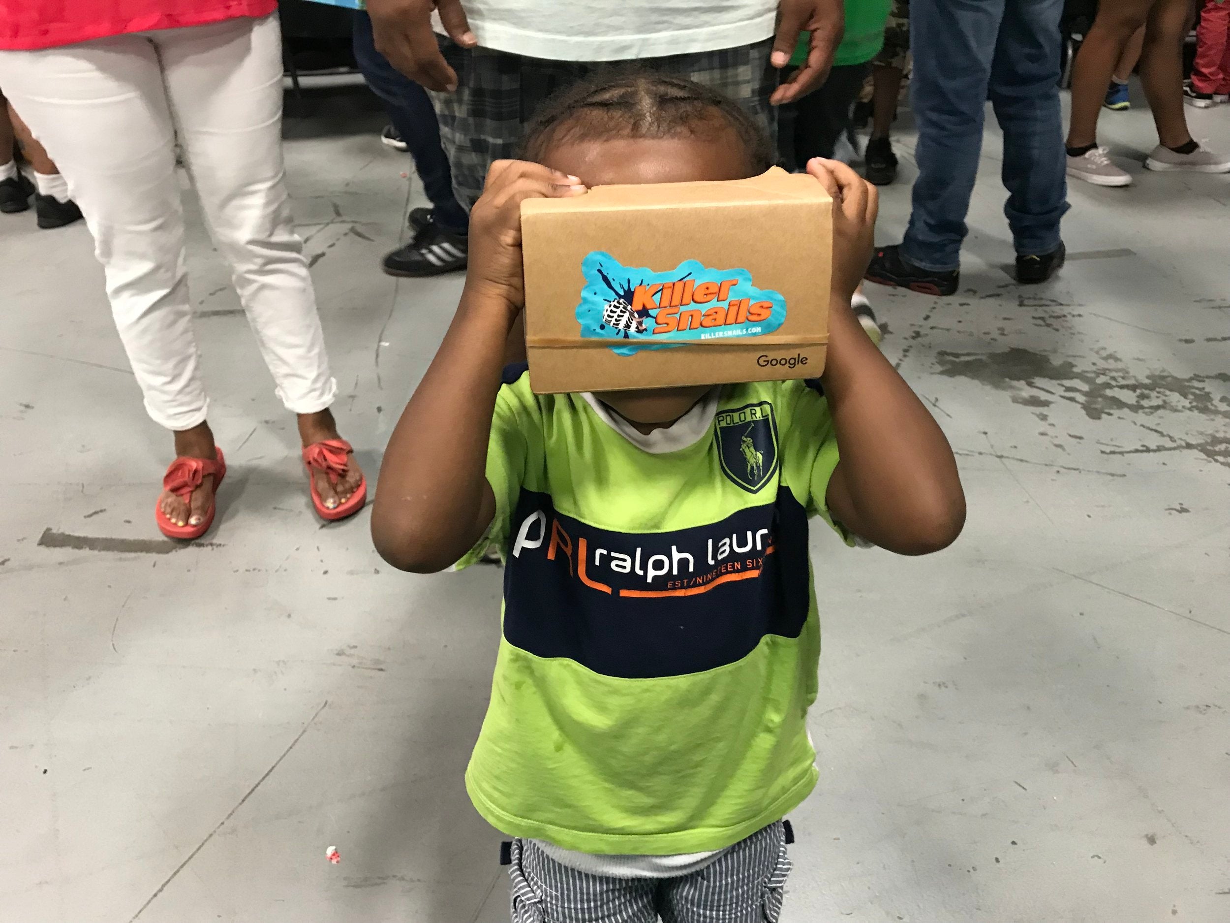 A young man's first VR experience!