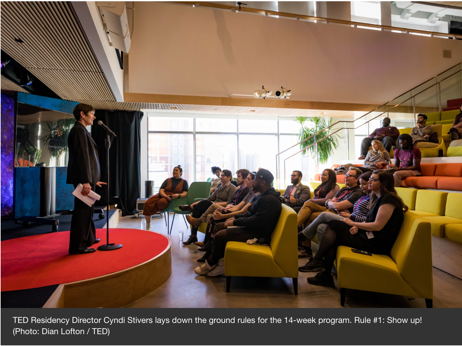 The 2019 TED Residents in the NYC TED theater!