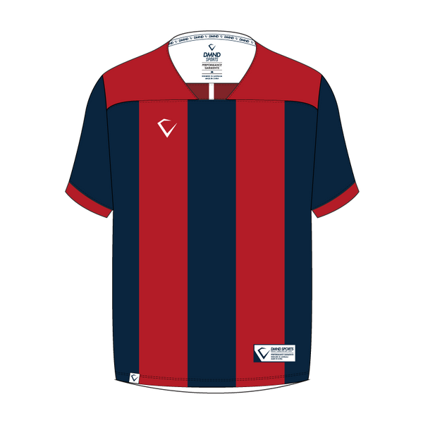 navy blue and red jersey