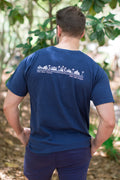 海军蓝短袖男女通用海滨t恤
