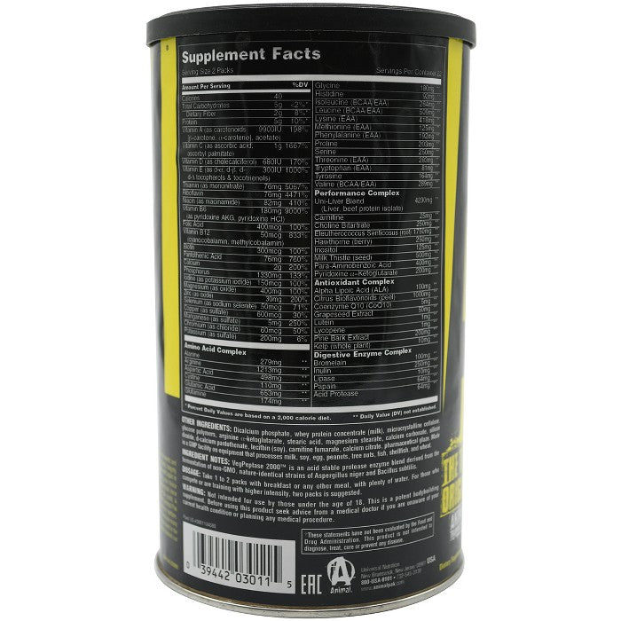 Universal Nutrition Animal Pak Multi-vitamins, Available in 15, 30, an –  True Care Pharmacy