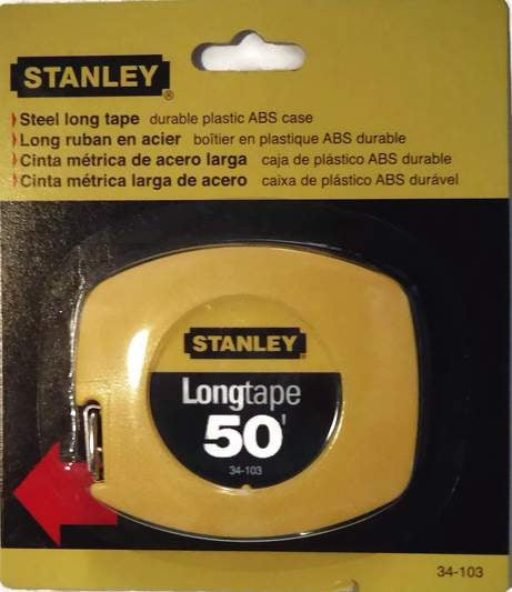 Details about   STANLEY 34-865 50' Long Fiberglass Tape Measure *Vintage* Made In England 