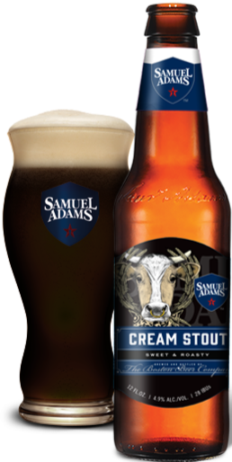 Samuel Adams Cream stout -Milk stout Con sabor a chocolate tostado, notas de café y una dulzura maltosa. - Santuario de la Cerveza