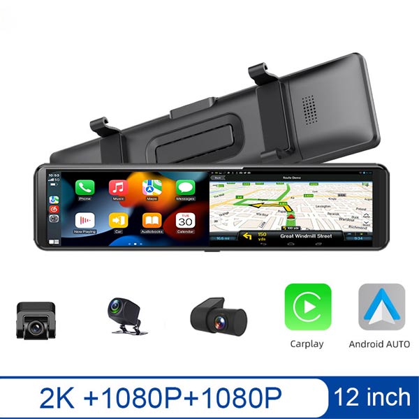 de tablero espejo retrovisor con CarPlay y Android A