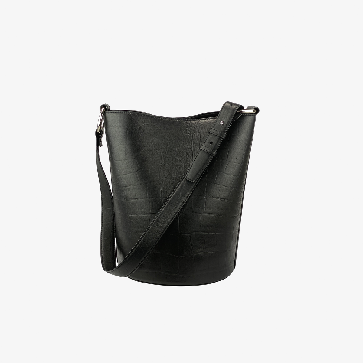 black croc bag