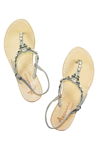 Diana Argento - Handmade Italian leather sandals with Swarovski ...