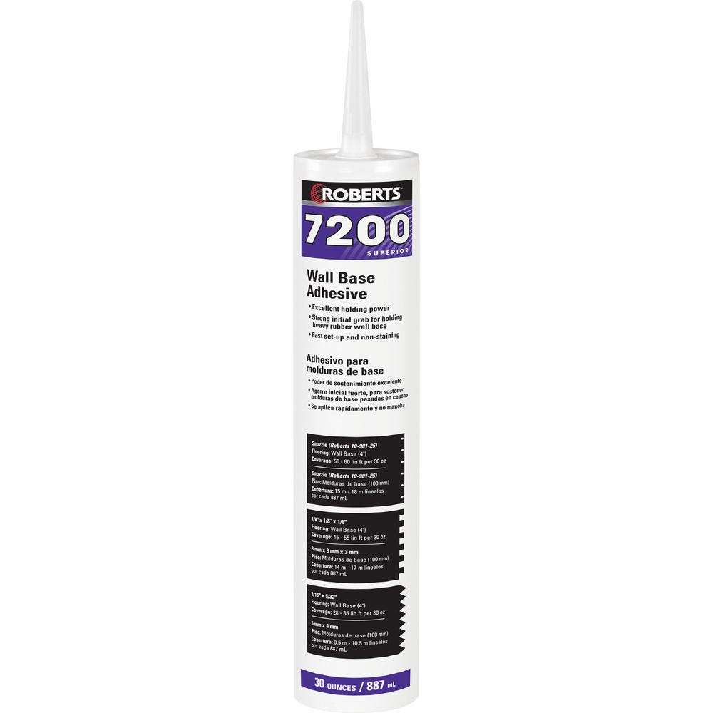 1 Roberts 7200 Case 12 30 Fl Oz Wall And Cove Base Adhesive In