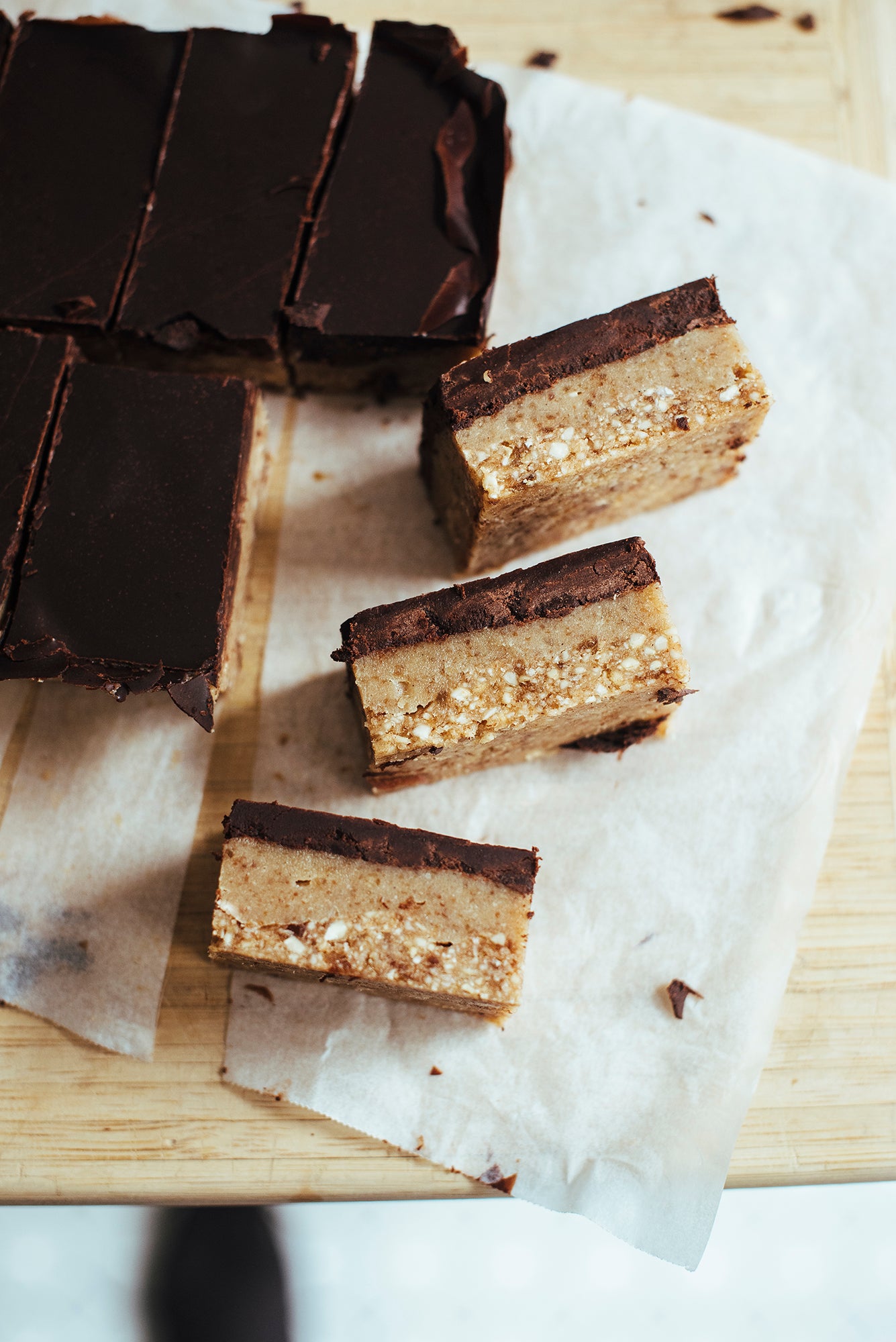 vegan chocolate caramel slice recipe (book review: the healthy convert) 