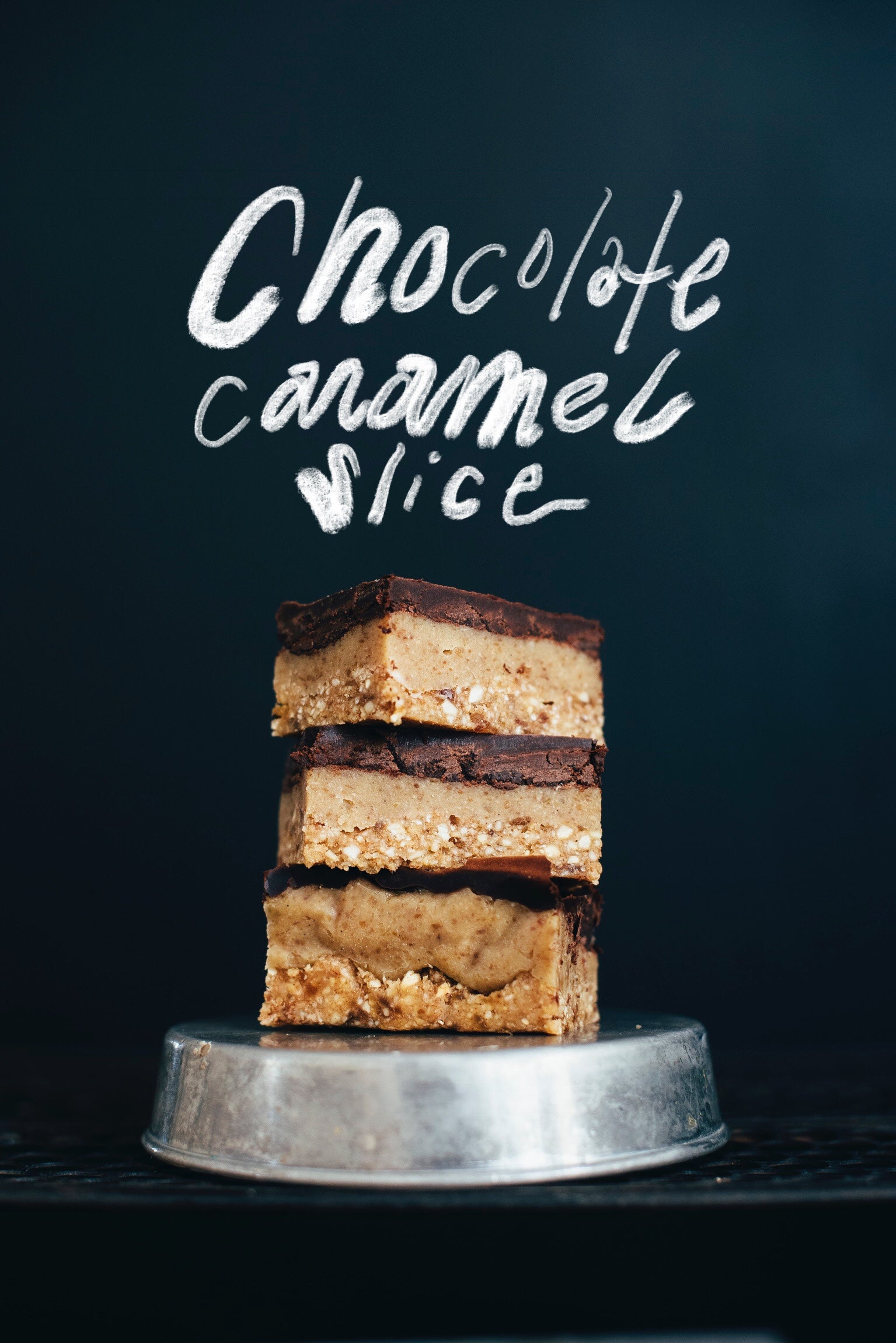 vegan chocolate caramel slice recipe (book review: the healthy convert) 