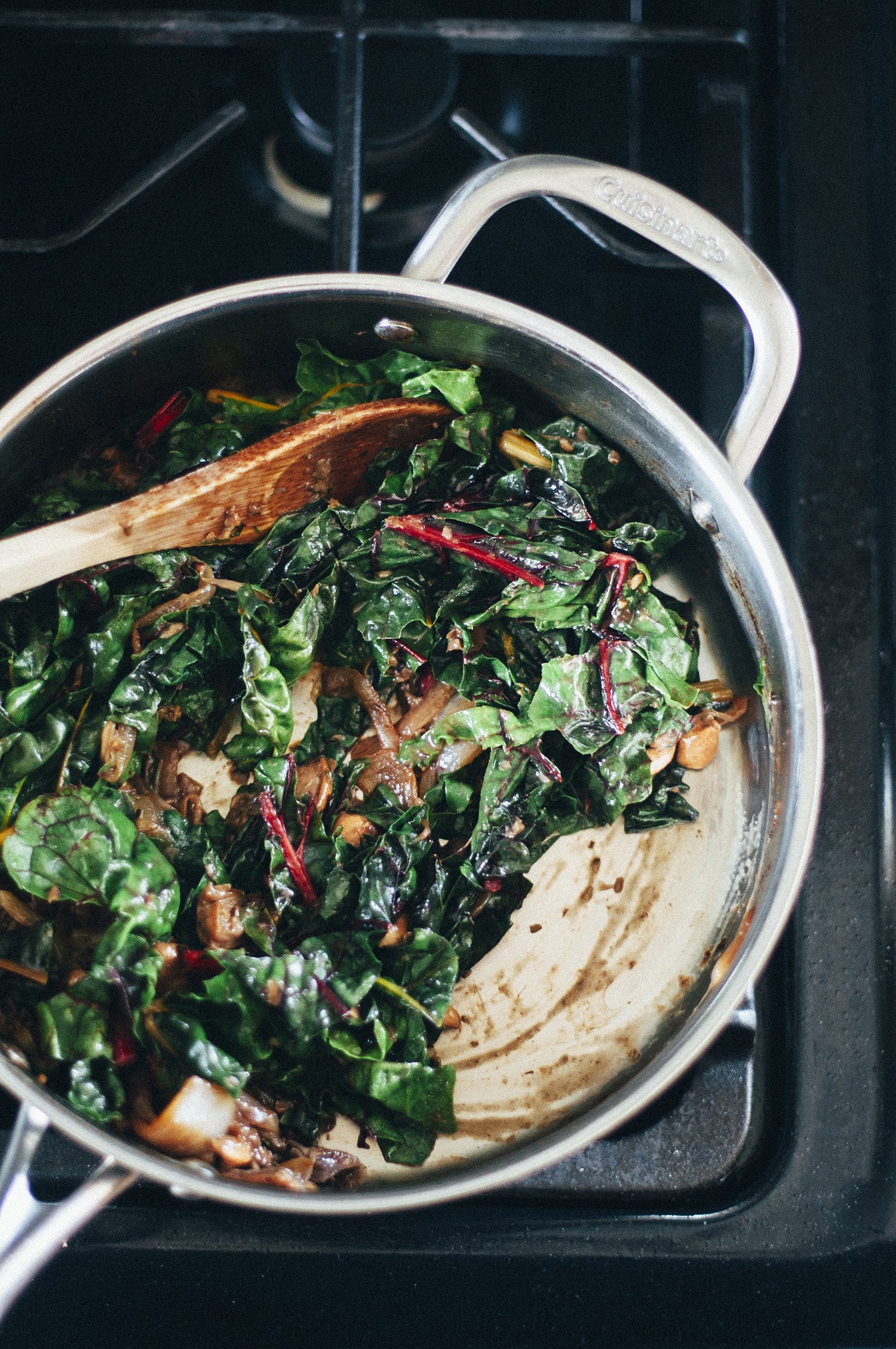 creamy sauteed greens (vegan)