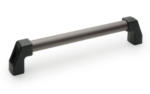 37633 - M.1043/20-300-AN - Elesa 300mm Length Aluminum Tubular Handle - Clear Epoxy Coating - Threaded10mm