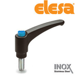 ERX.44-SST-p 10-24x5/8-C5 - 90235201-C5 - Elesa Adjustable Handle with Stainless Steel Stud Threaded 10-24