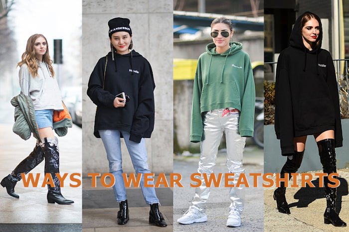 Ways to wear sweatshirt