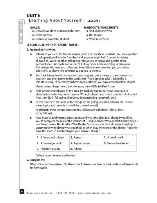 Free Printable Family And Consumer Science Worksheets