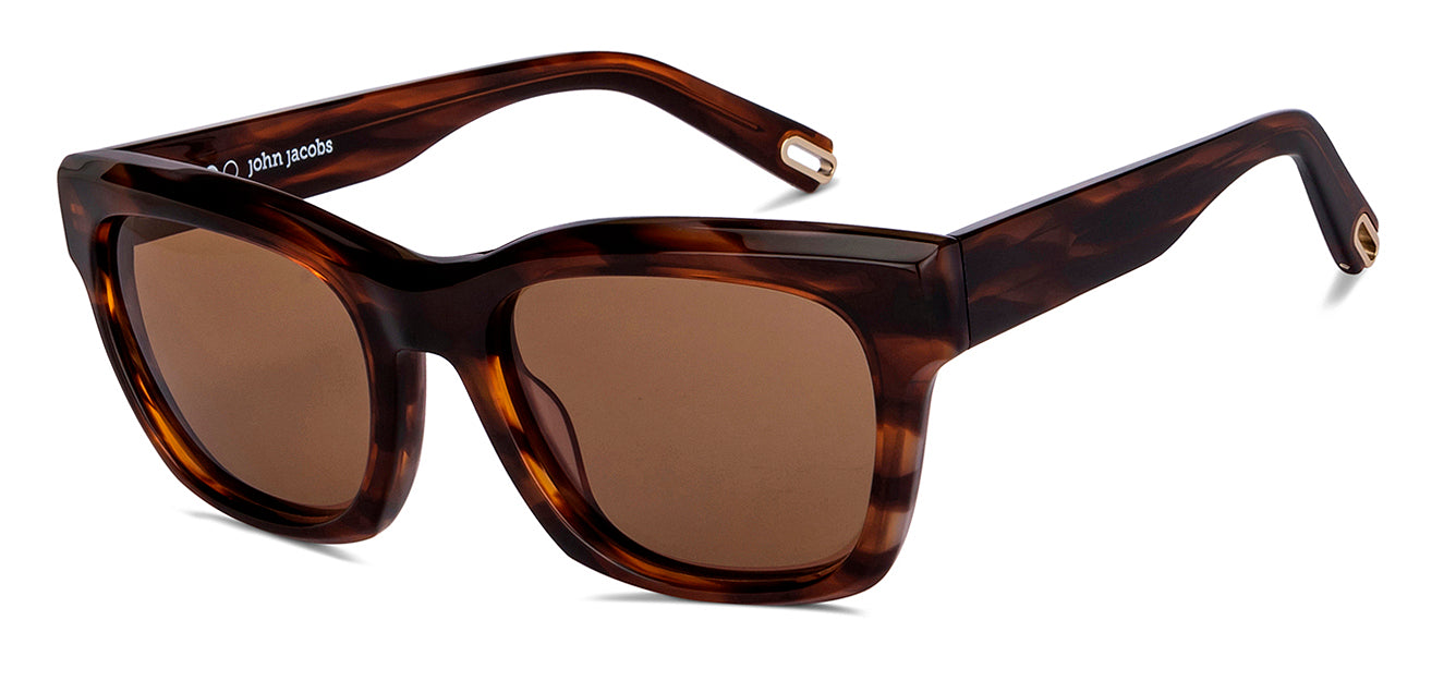 Brown Wayfarer Full Rim Unisex Sunglasses by John Jacobs-151001
