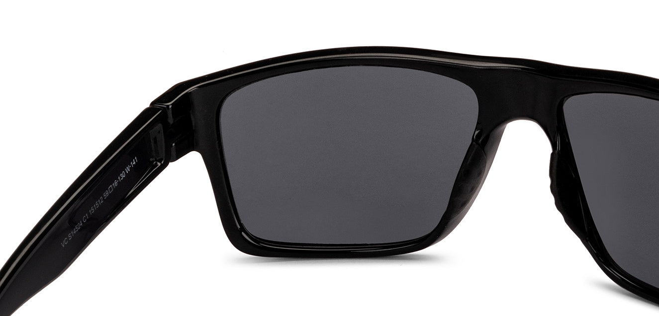 Black Wayfarer Full Rim Unisex Sunglasses by Vincent Chase-151512