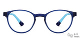 Blue Round Full Rim Kid Eyeglasses by Hooper-149844