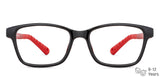 Black Rectangle Full Rim Kid Eyeglasses by Hooper-149901
