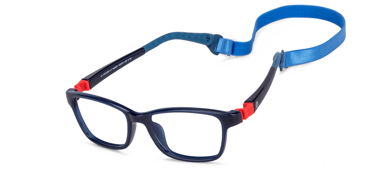 Blue Round Full Rim Kid Eyeglasses by Hooper-149897
